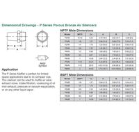 P3MB NUMATICS/AVENTICS SILENCER<BR>3/8" BSPT MALE SINTERED BRONZE